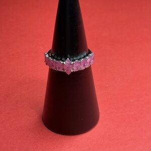 Bomb Party RBP5952 “Stunning Radiance” LC Ice Crystal on Rhodium Size 9 Ring NWT